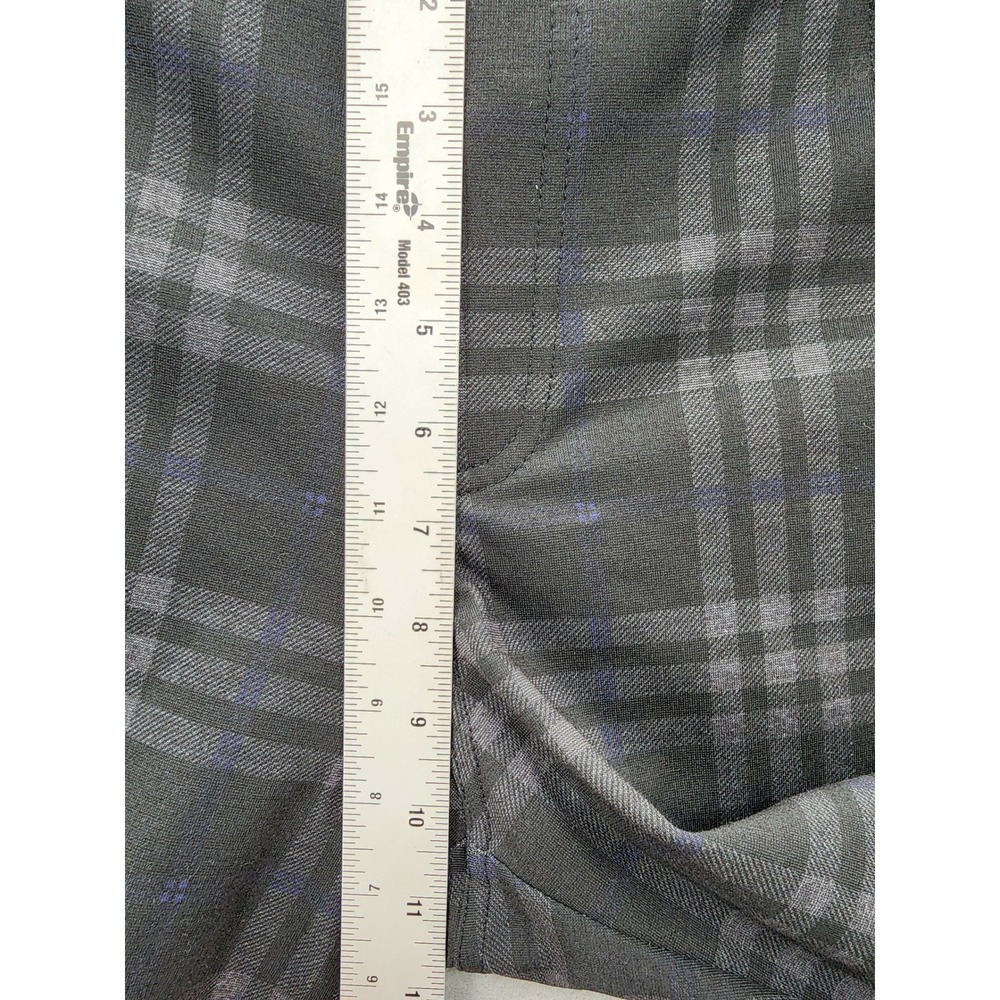 Simply Vera Vera Wang Skinny Plaid Pants Womens L Grey Black Checkered Trousers - Picture 9 of 11